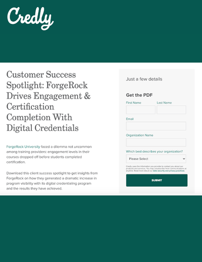 GATED CONTENT: ForgeRock Drives Engagement & Certification Completion With Digital Credentials image